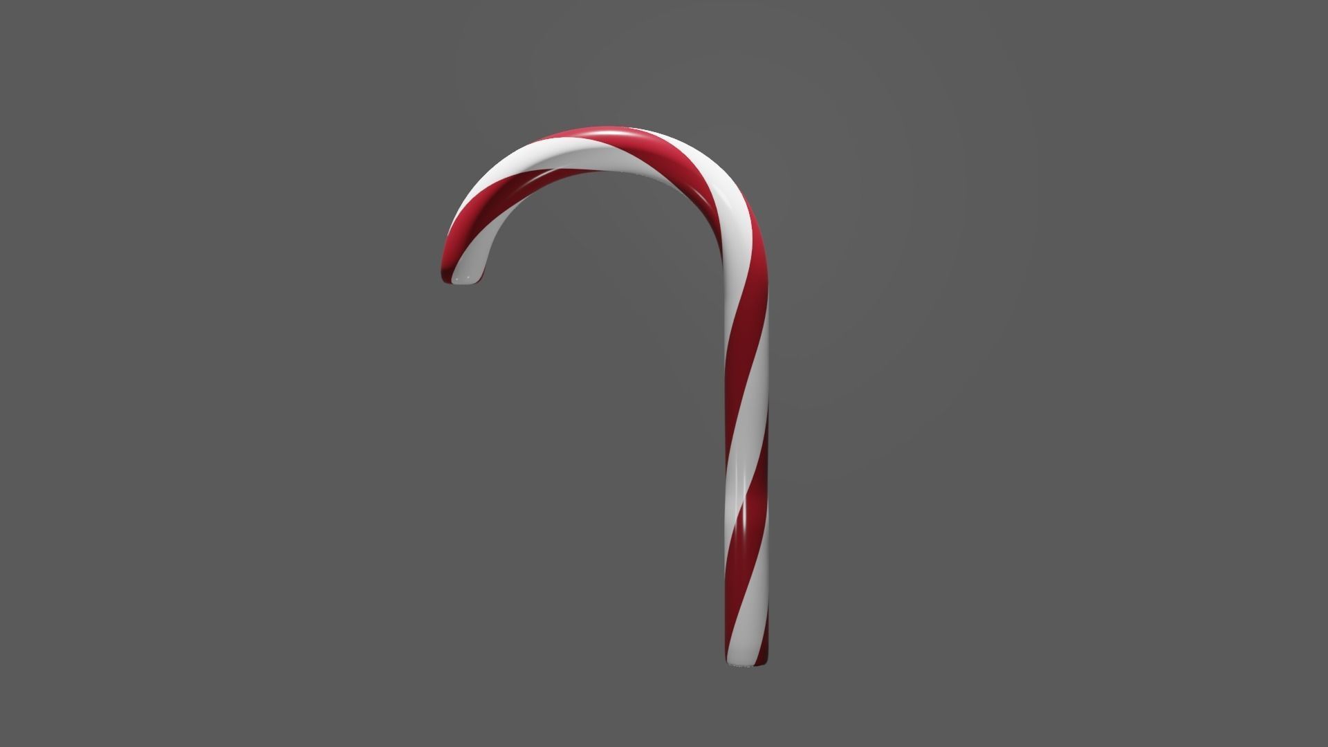 Christmas Candy Cane Low-poly 3D model Low-poly 3D model_9