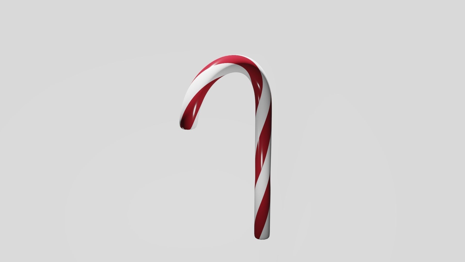 Christmas Candy Cane Low-poly 3D model Low-poly 3D model_4
