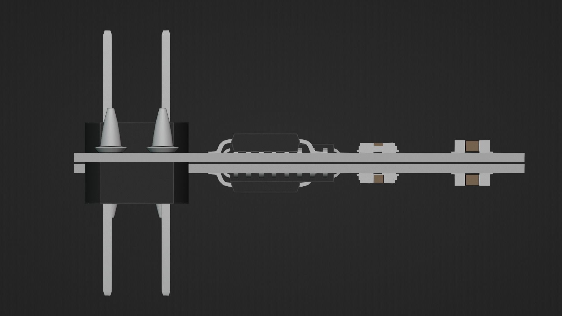 Wifi Module Board ESP8266 Low-poly 3D model_17