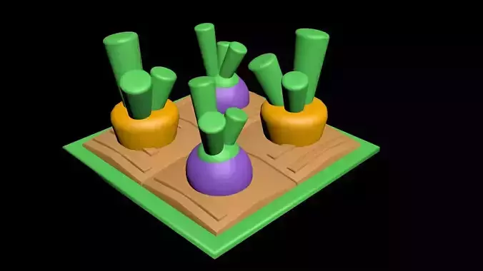 Low Poly Game Ready Field Low-poly 3D model