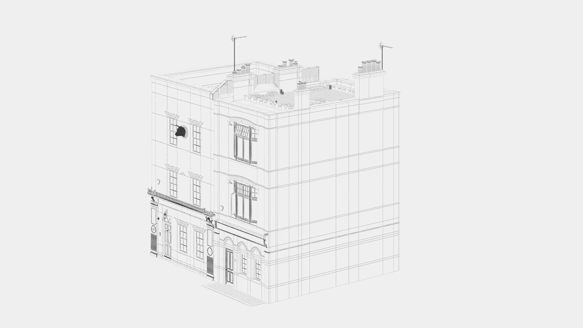 England building at old church str 44-46 London 3D model_11