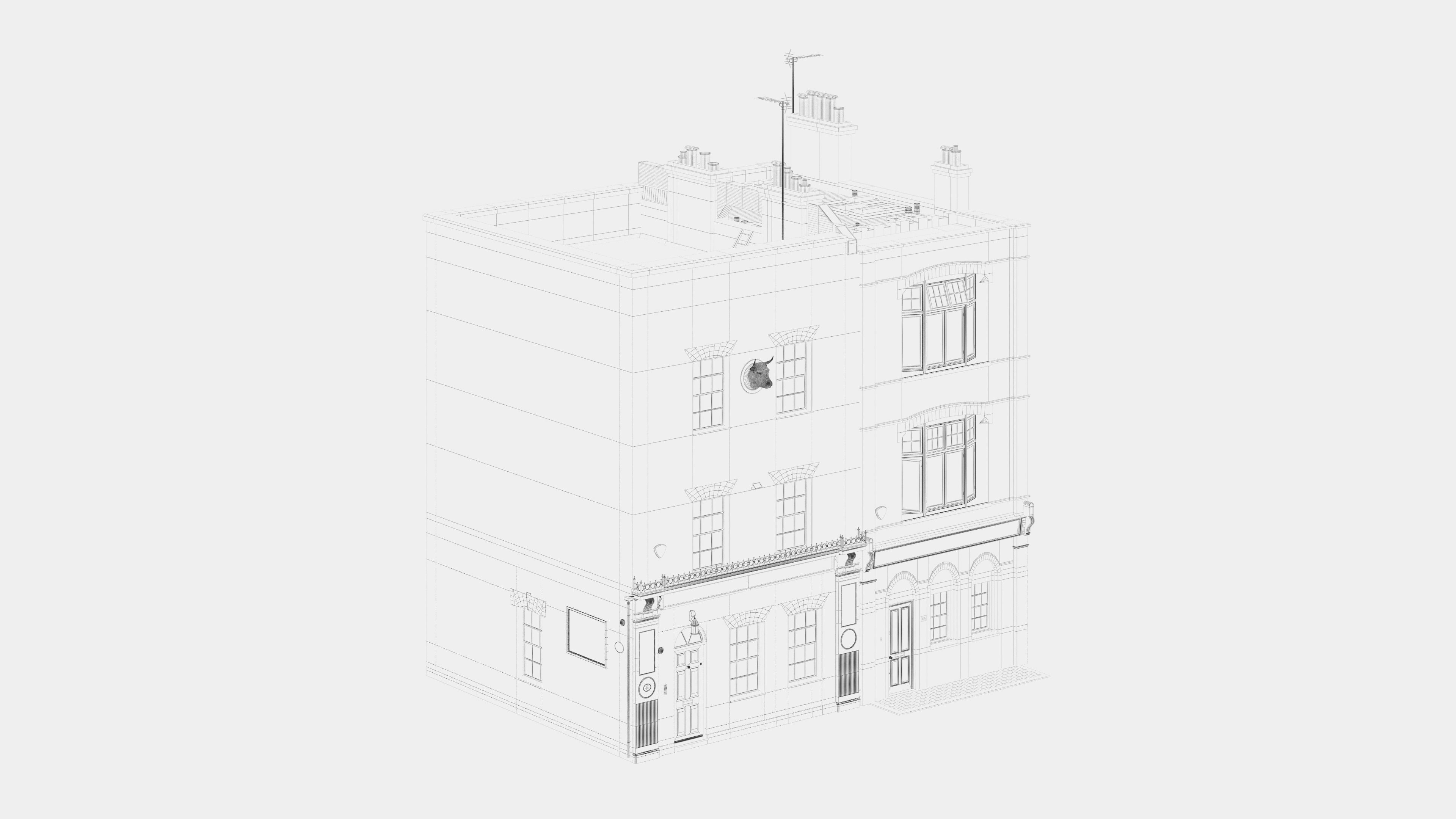 England building at old church str 44-46 London 3D model_12