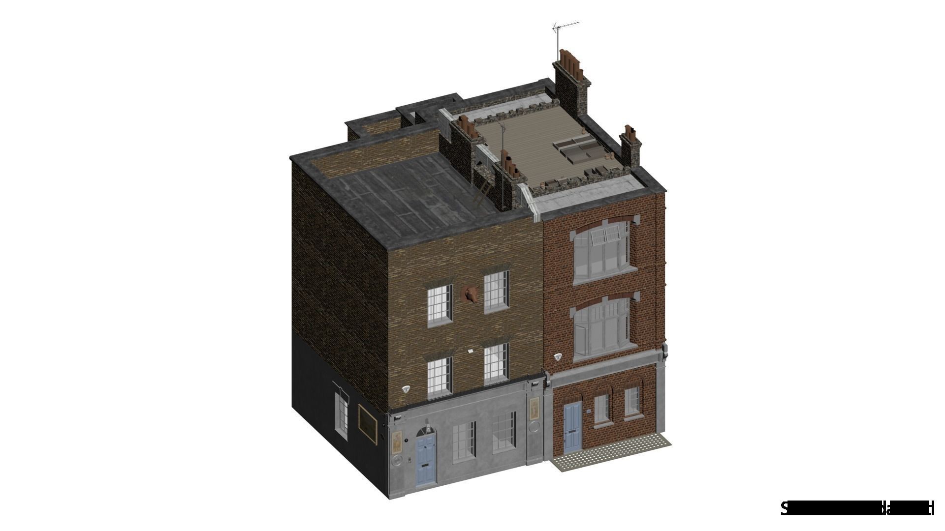 England building at old church str 44-46 London 3D model_10