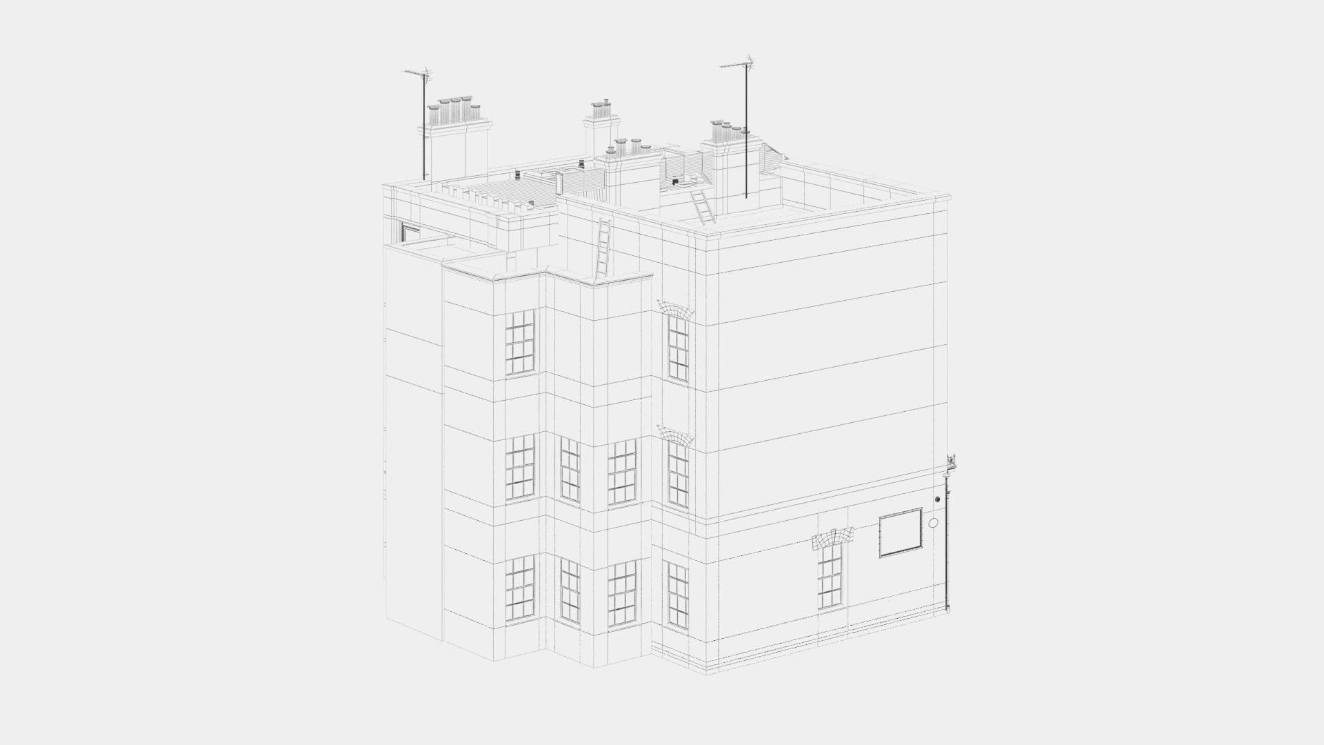 England building at old church str 44-46 London 3D model_19