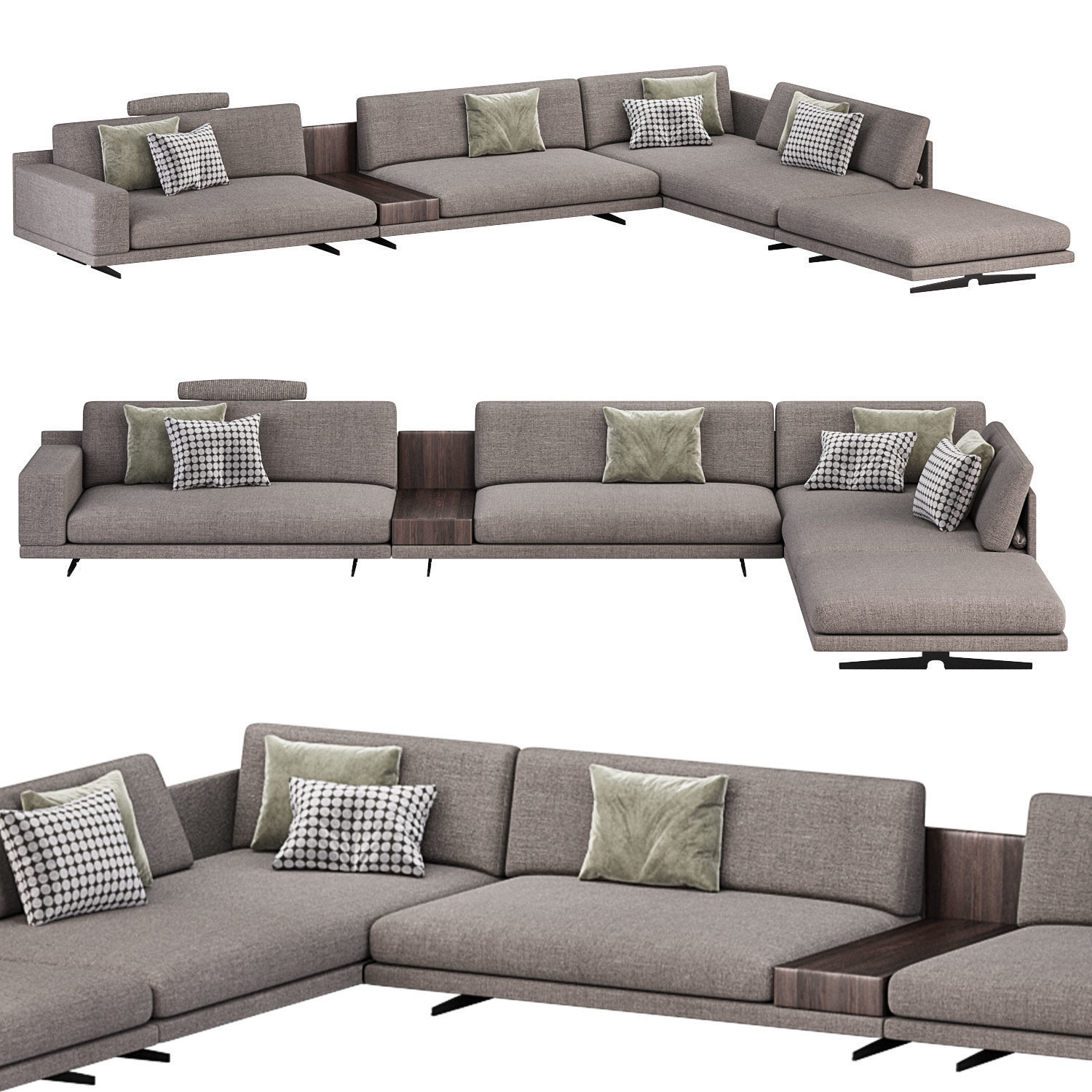 Mondarian Sofa by Poliform 3D model_1