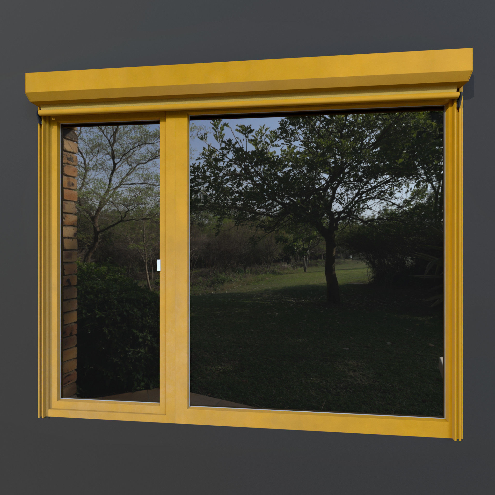 Balcony Door and Glazing 3D model_1