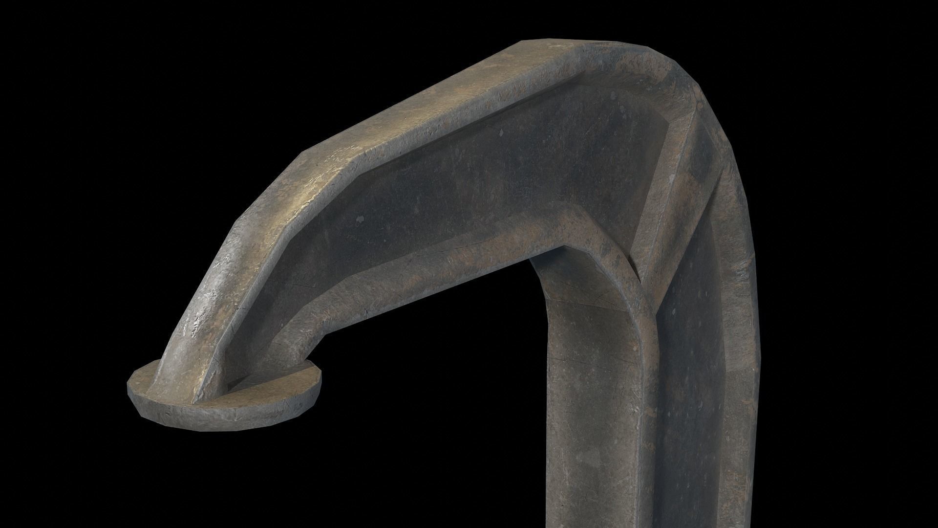 C-Clamp Metallic Clamp  Low-poly 3D model_3