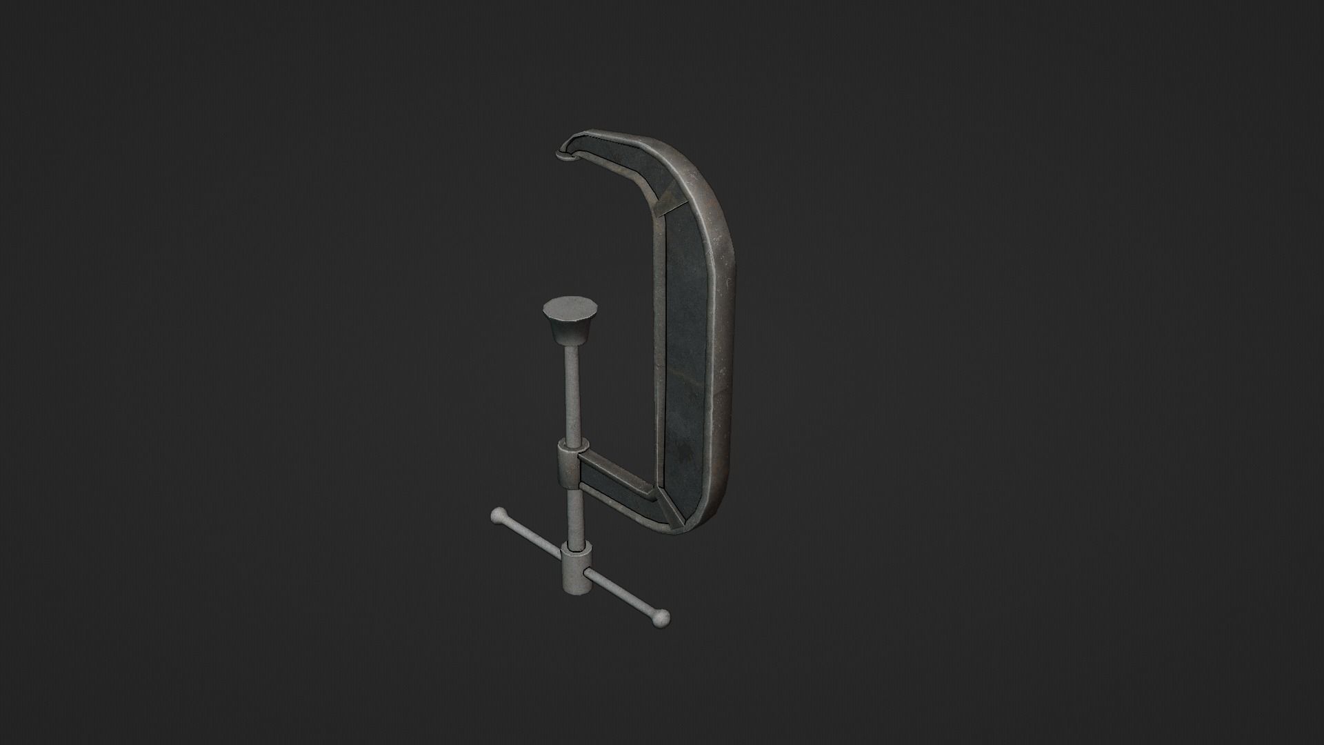 C-Clamp Metallic Clamp  Low-poly 3D model_7