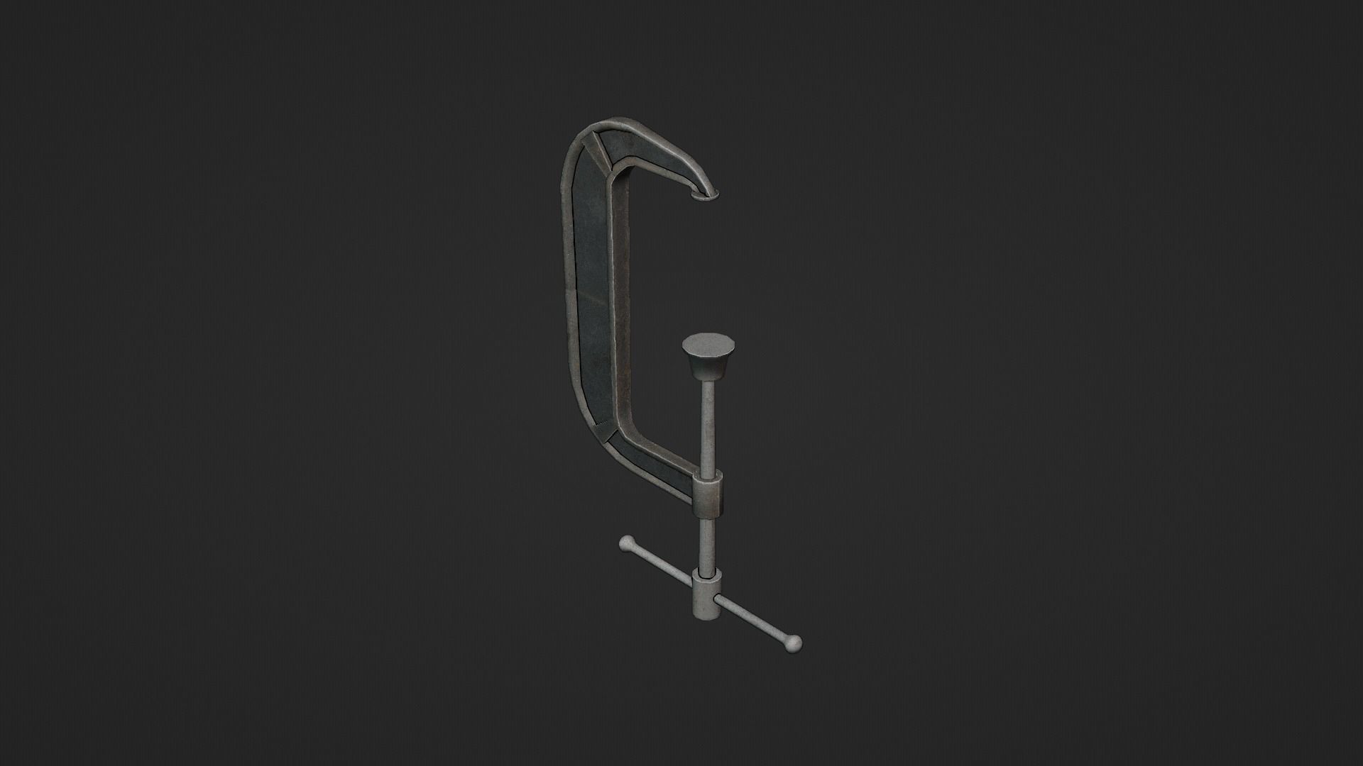 C-Clamp Metallic Clamp  Low-poly 3D model_11