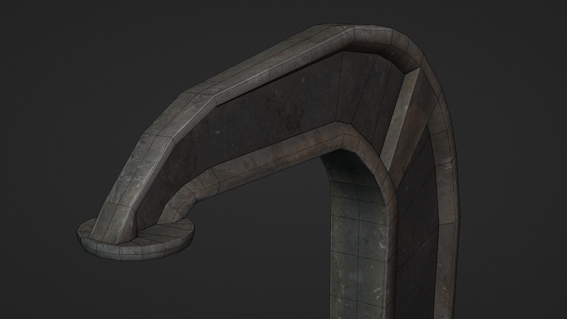 C-Clamp Metallic Clamp  Low-poly 3D model_10