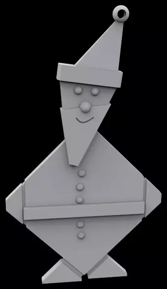 Santa Ornament 4 3D print model_0