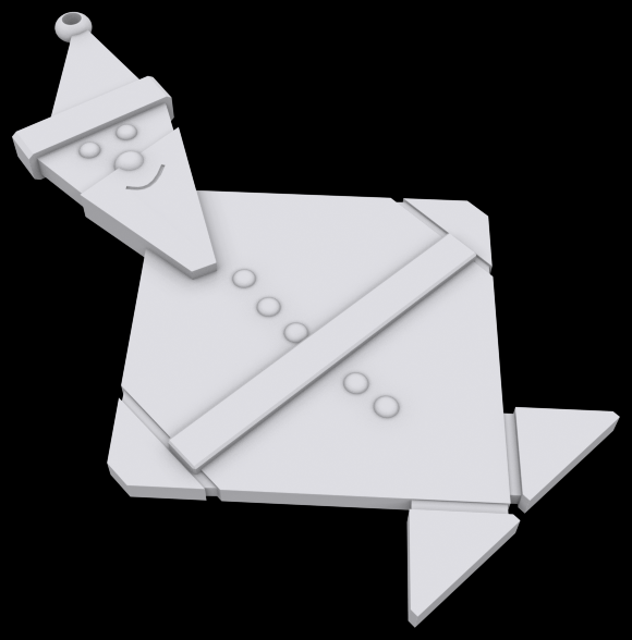 Santa Ornament 4 3D print model_2