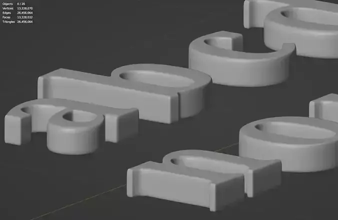 Alphabet 3D Print Model Upper  Lower Letters 3D print model