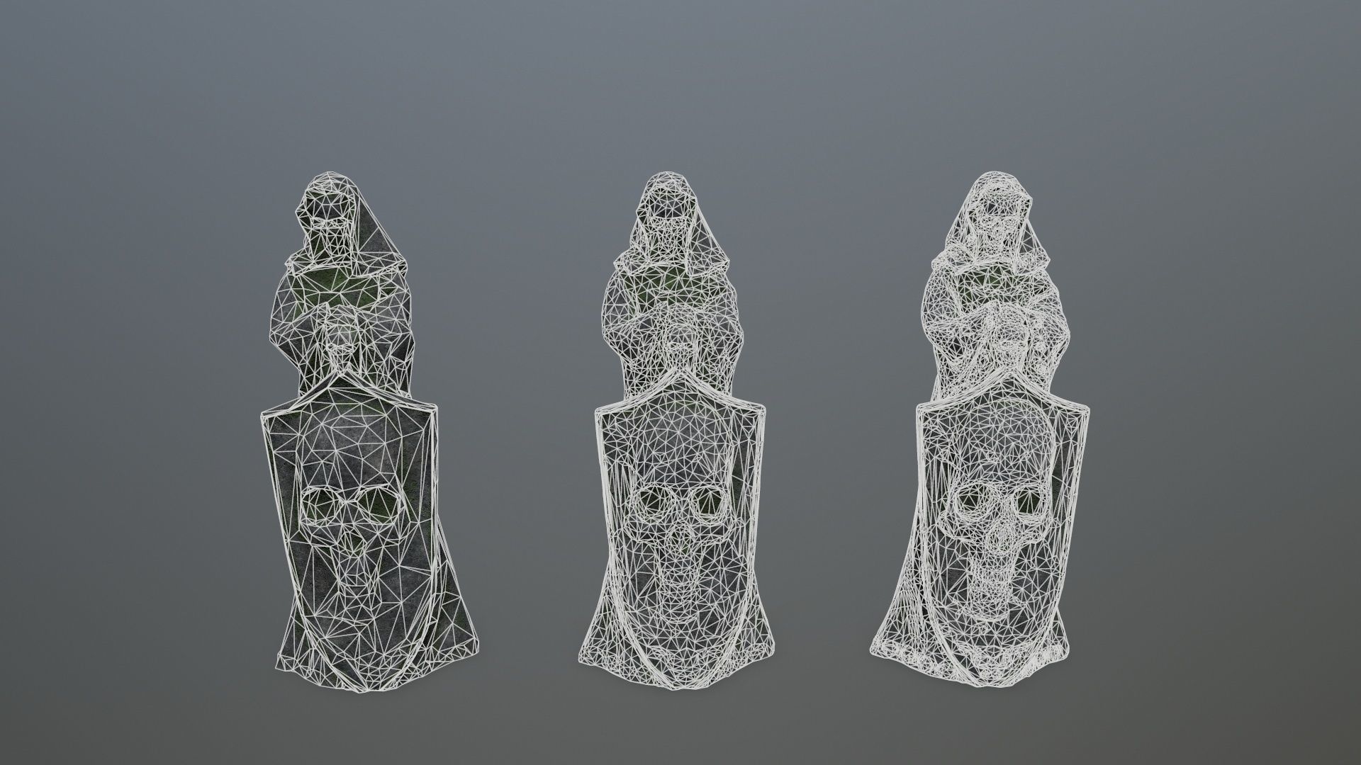 statue Low-poly 3D model_13