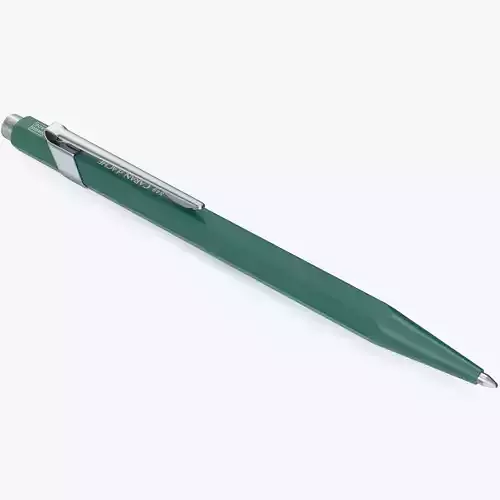 Ball Pen Rolex Caran dAche Silver Green