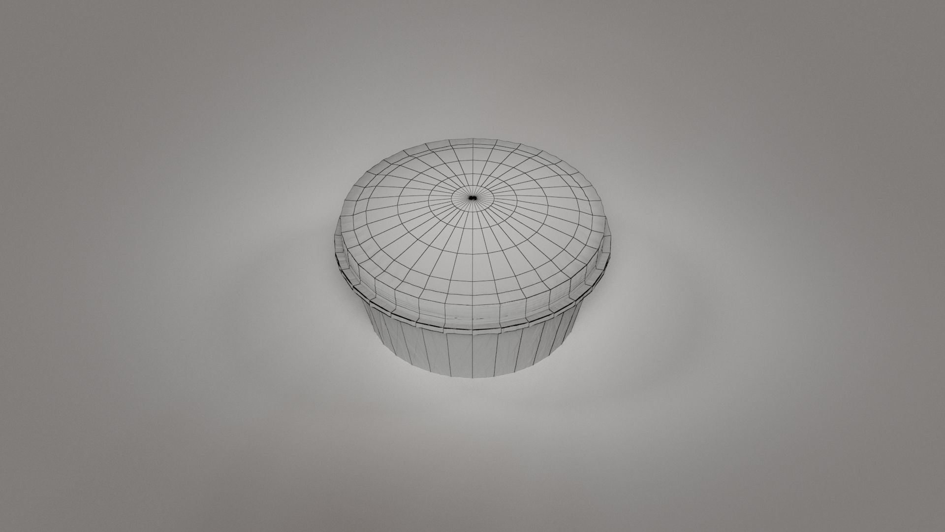 Pie in foil  Low-poly 3D model_9