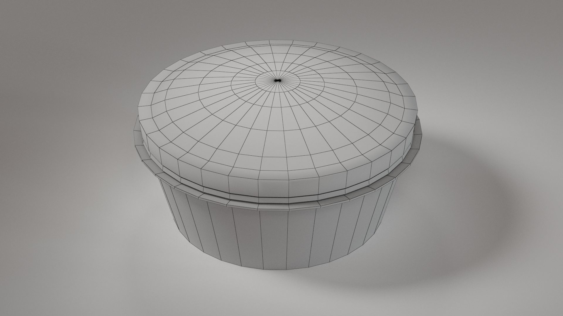 Pie in foil  Low-poly 3D model_2