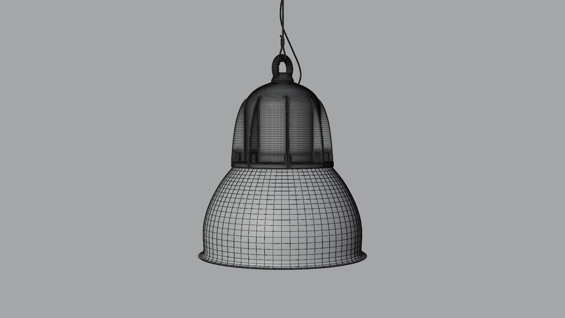 Old Vintage Industrial Light Fixture 3D model_9