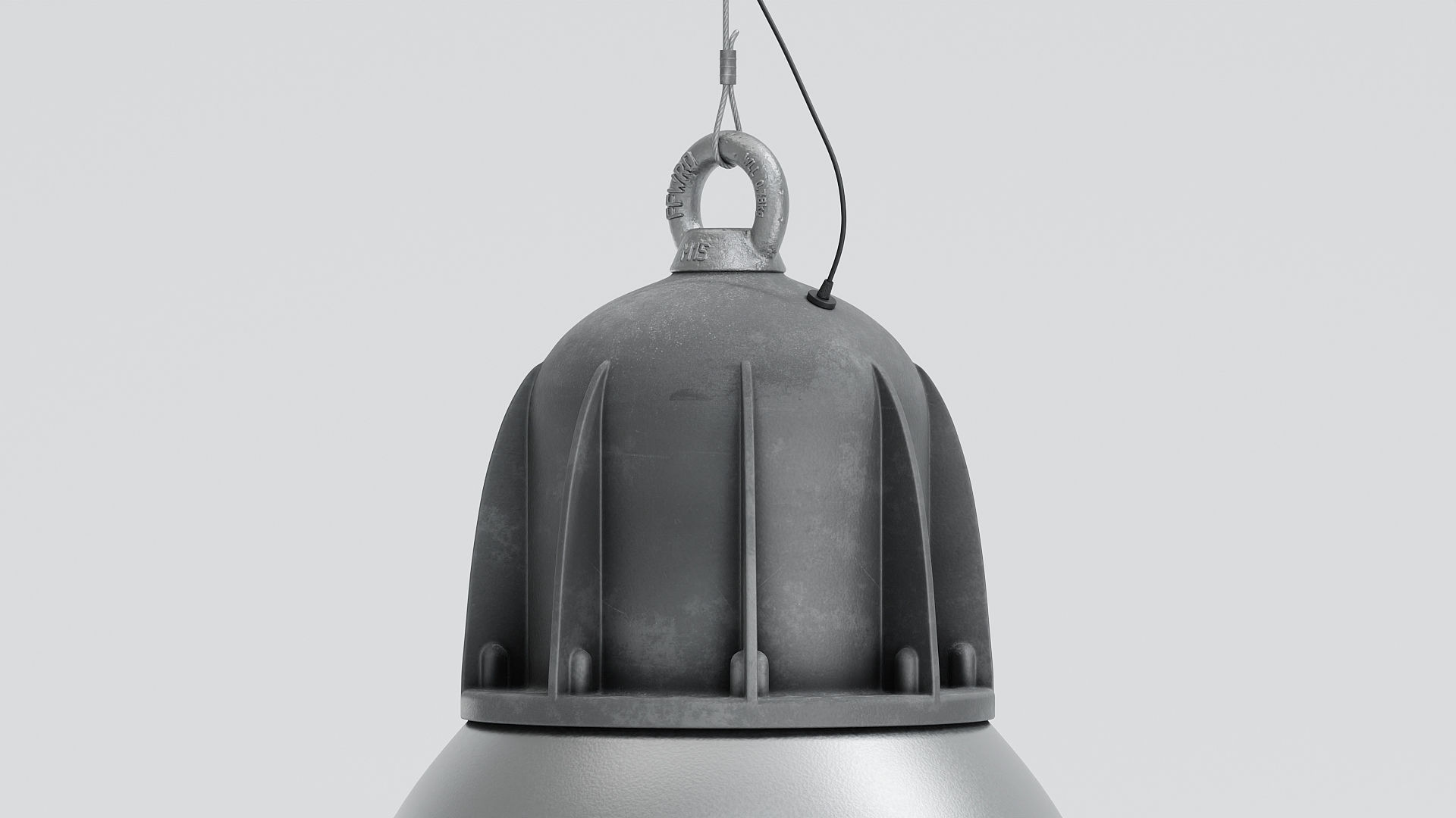 Old Vintage Industrial Light Fixture 3D model_2
