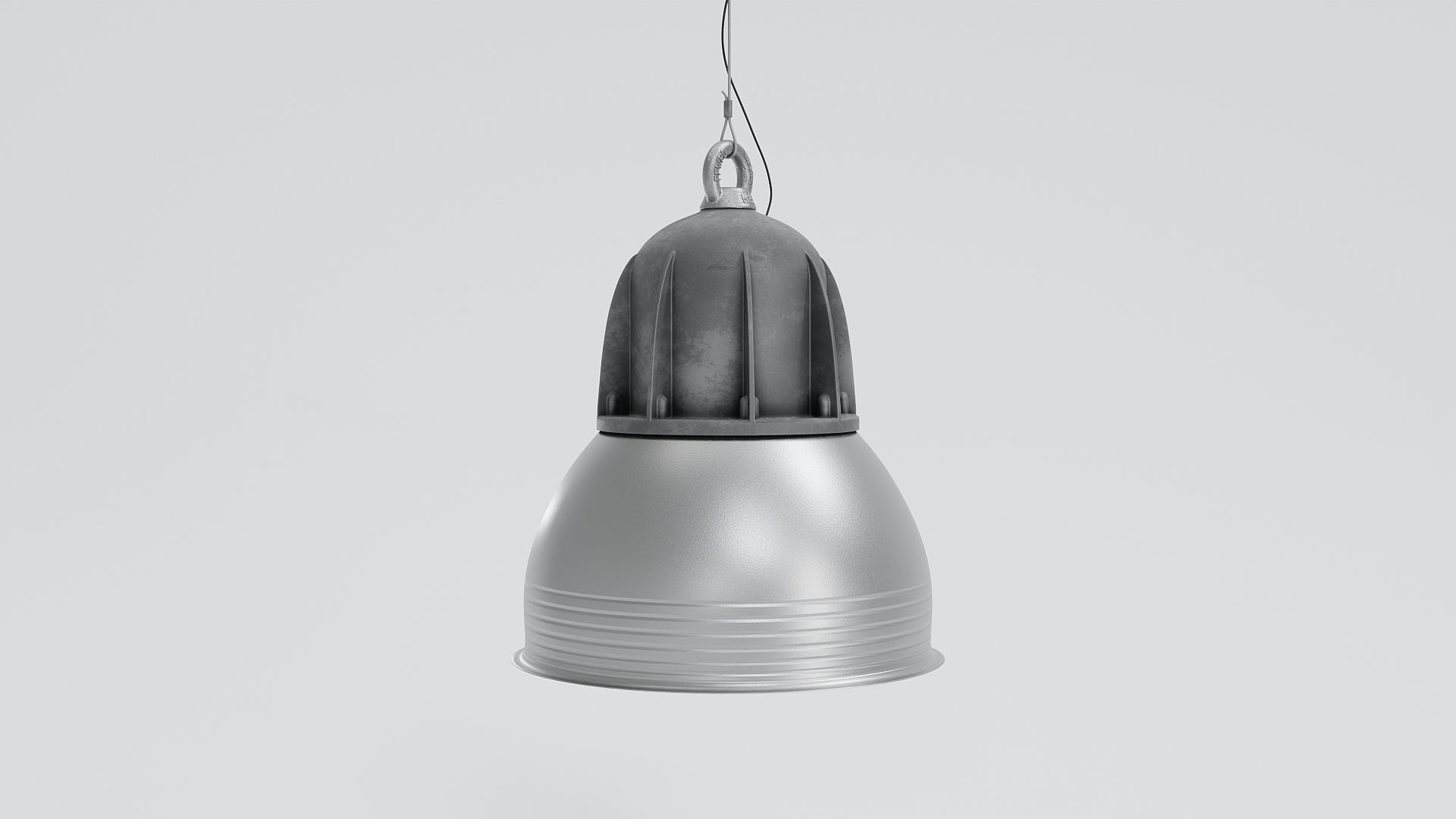 Old Vintage Industrial Light Fixture 3D model_7