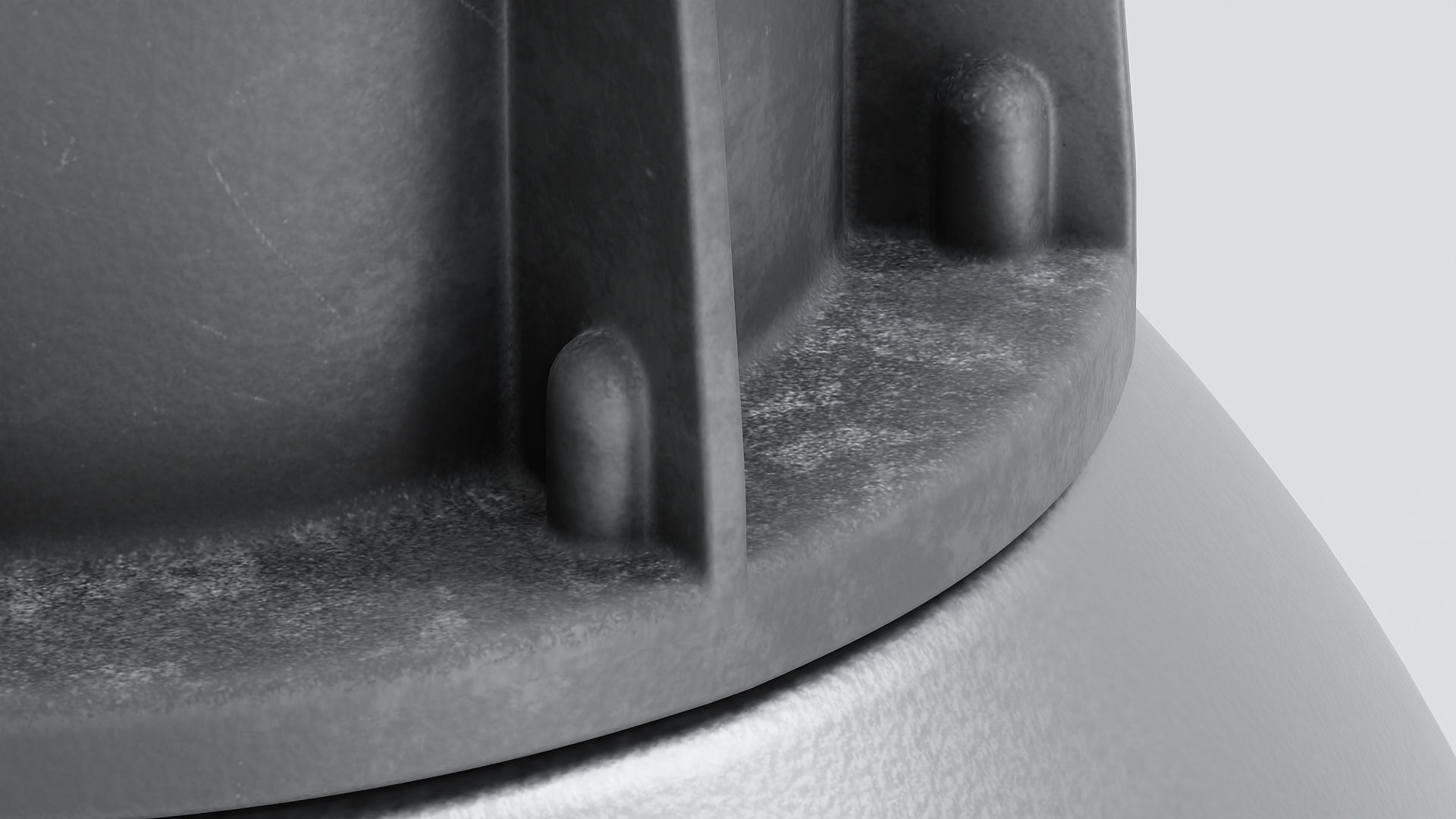 Old Vintage Industrial Light Fixture 3D model_4