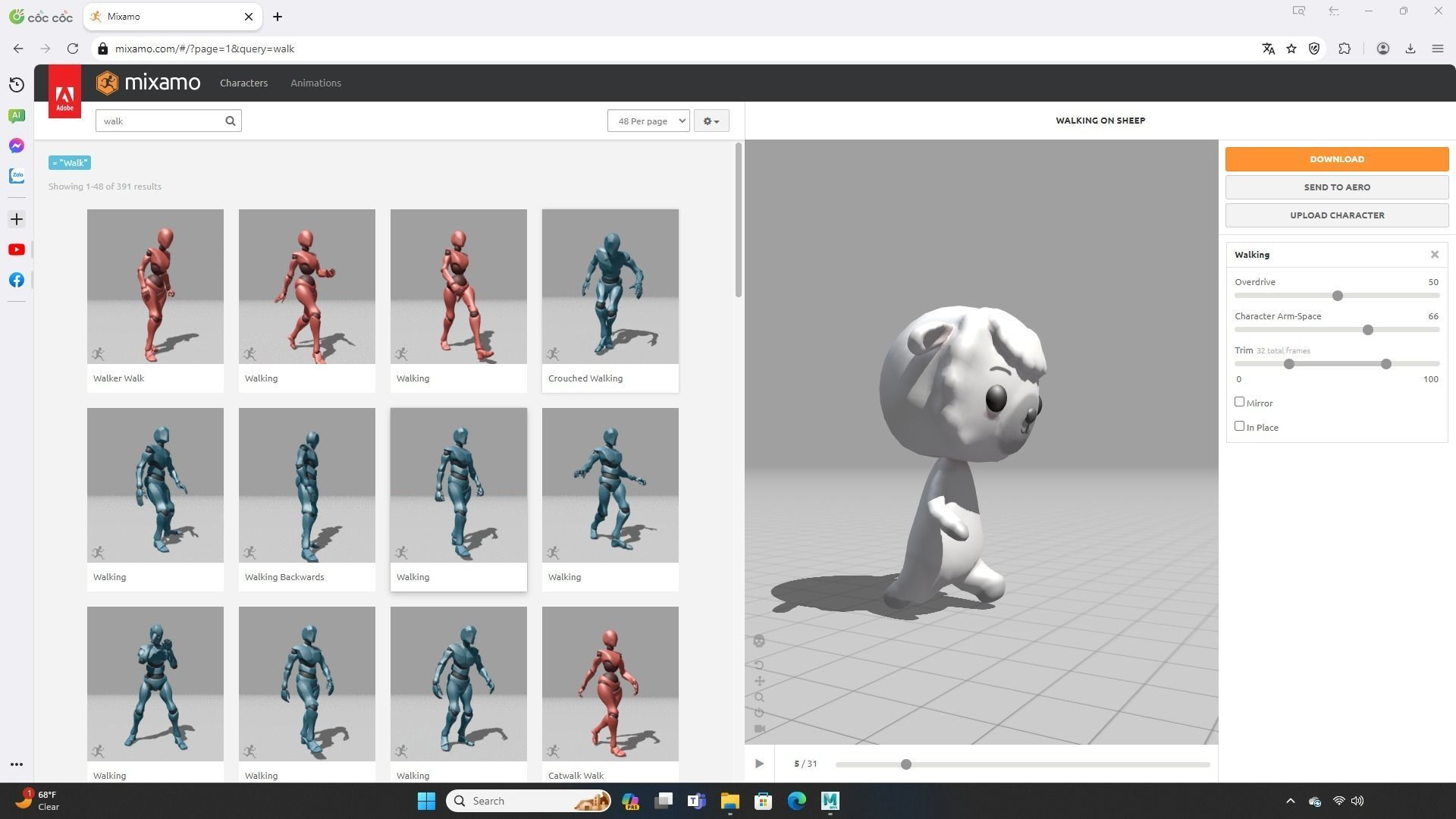 Sheep low poly animated v001 3d model Low-poly 3D model_1