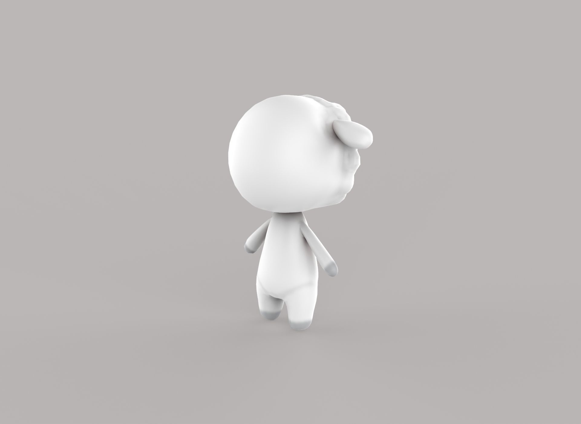 Sheep low poly animated v001 3d model Low-poly 3D model_9