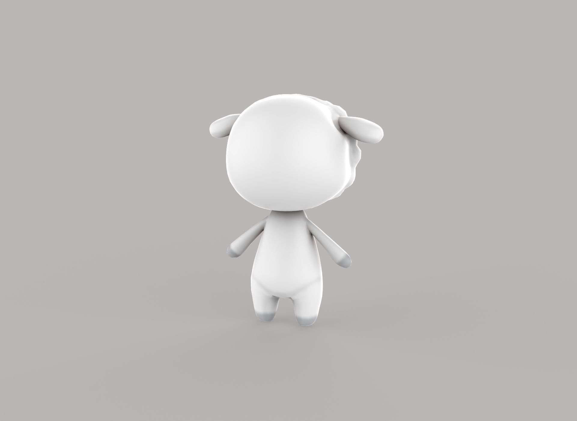 Sheep low poly animated v001 3d model Low-poly 3D model_10