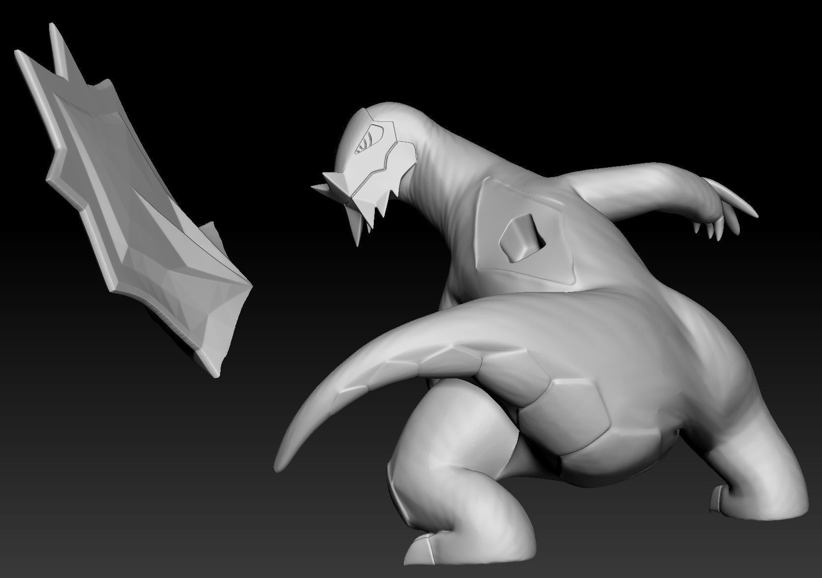 Pokemon Frigibax Arctibax Baxcalibur 3D print model_4