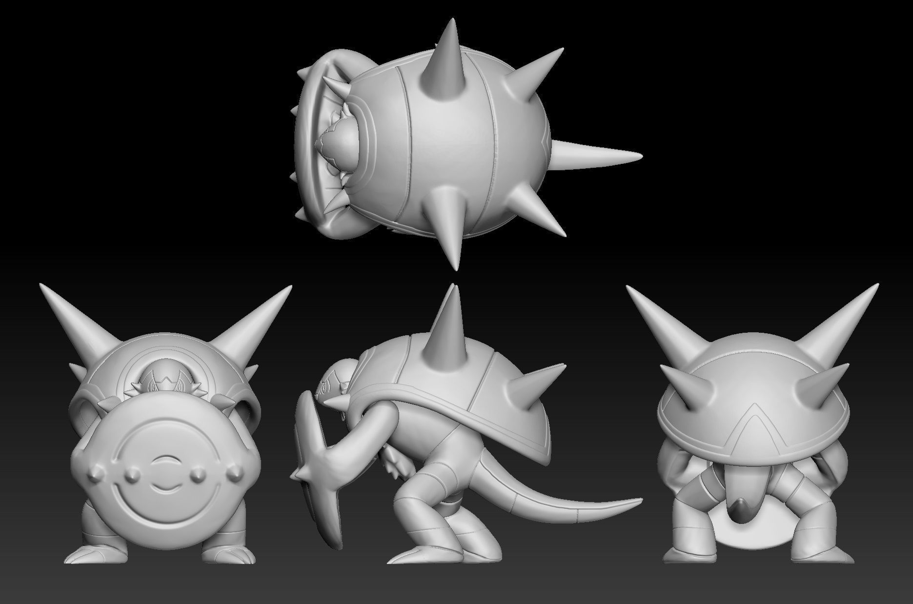 Pokemon Chespin Quilladin Chesnaught 3D print model_3