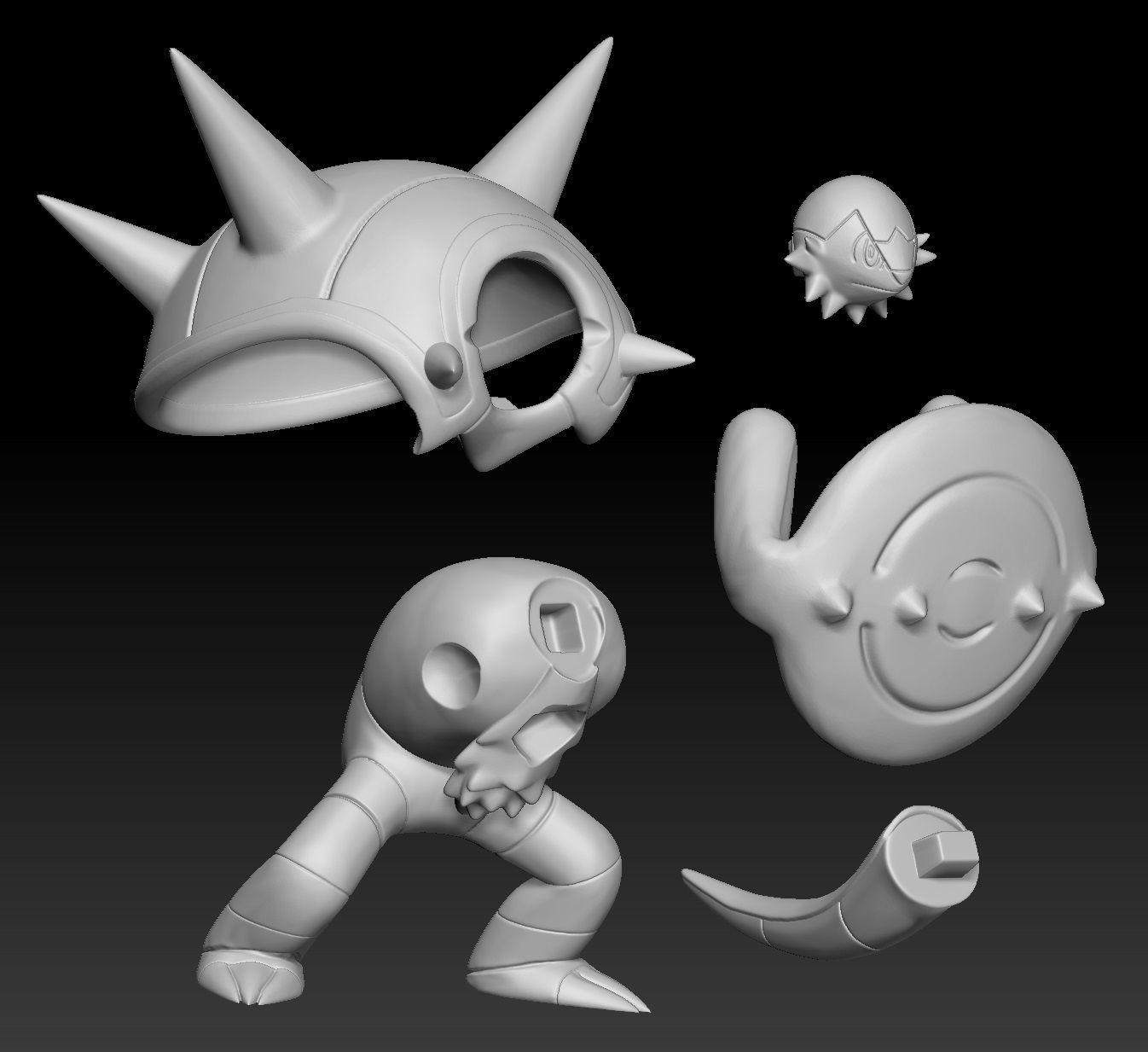 Pokemon Chespin Quilladin Chesnaught 3D print model_4