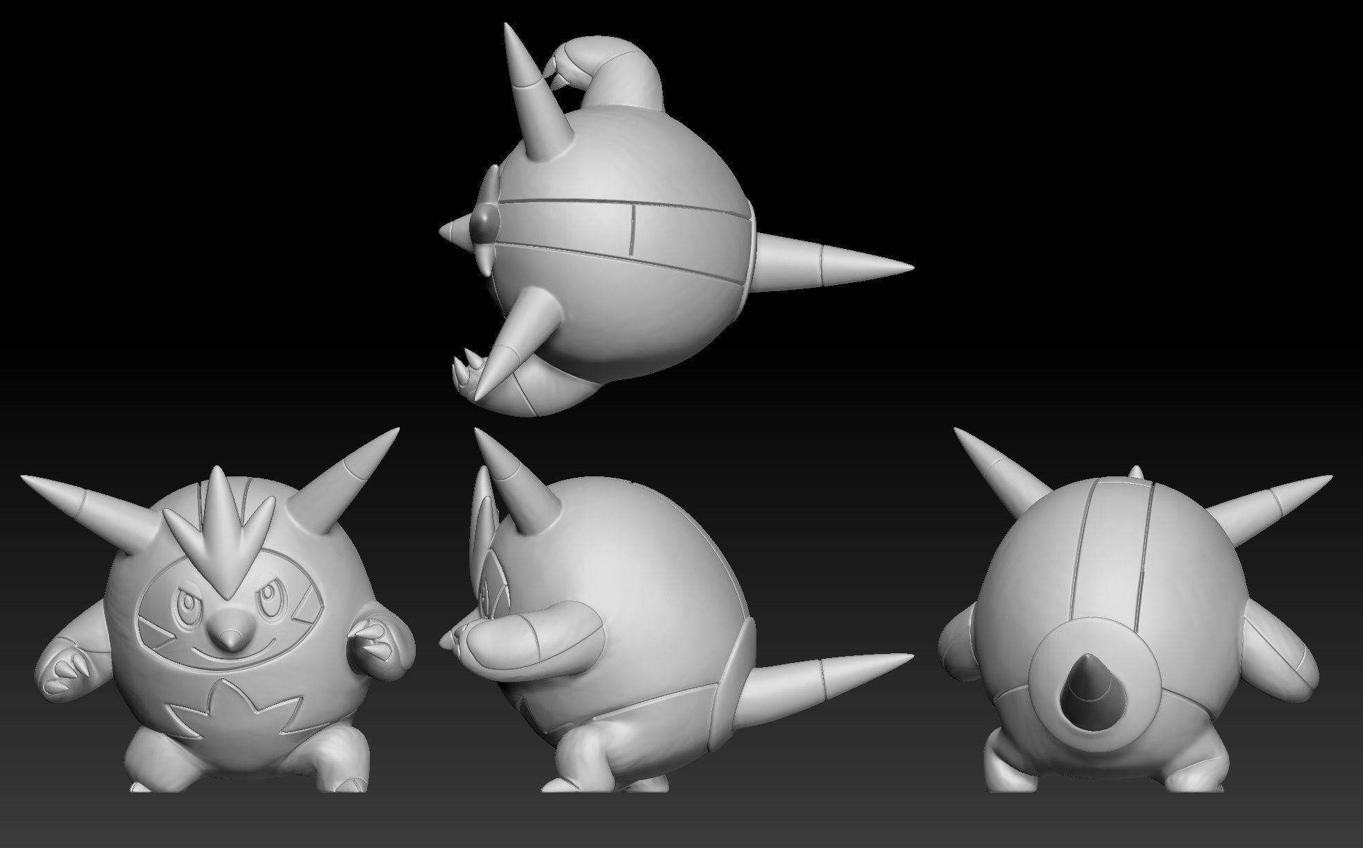 Pokemon Chespin Quilladin Chesnaught 3D print model_2