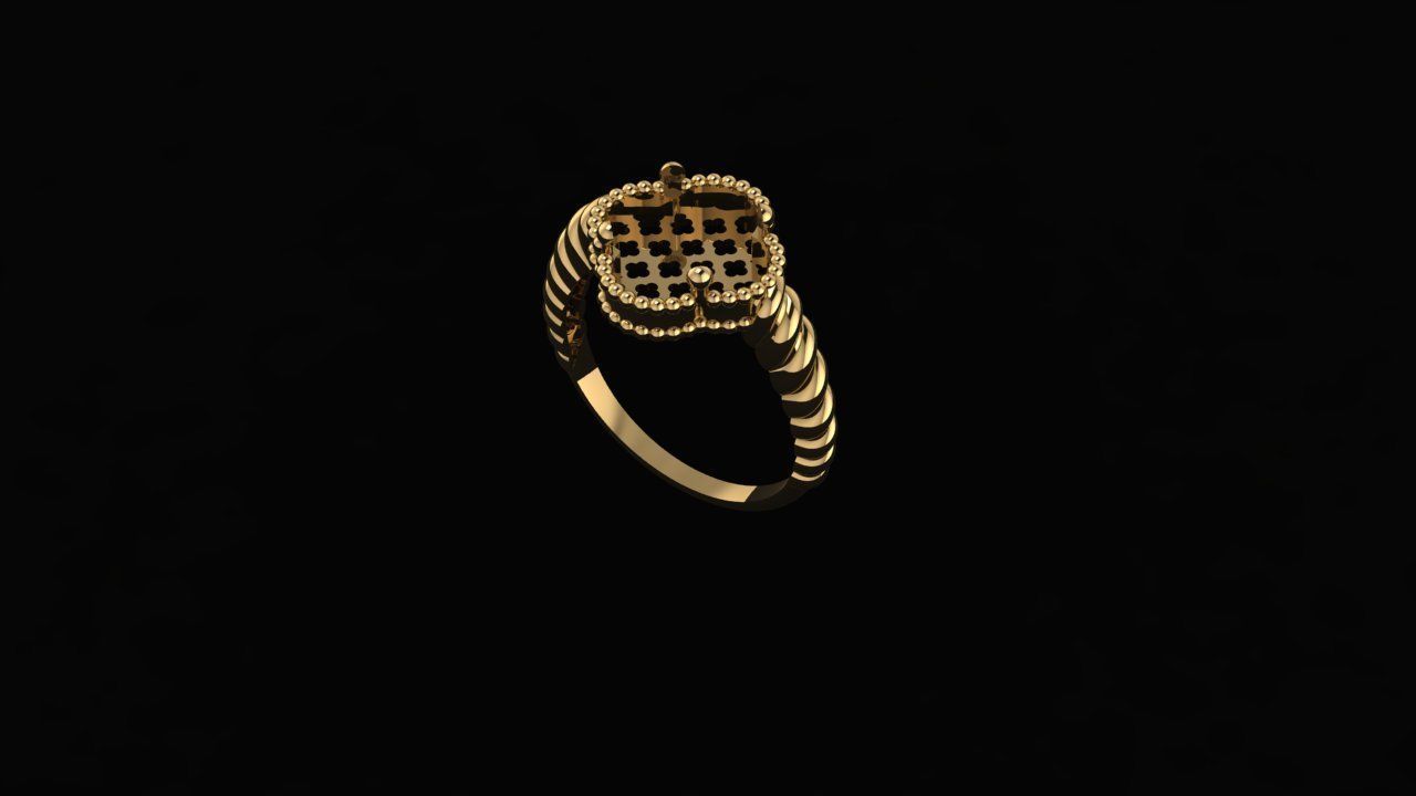 van cleef ring 3D print model_1