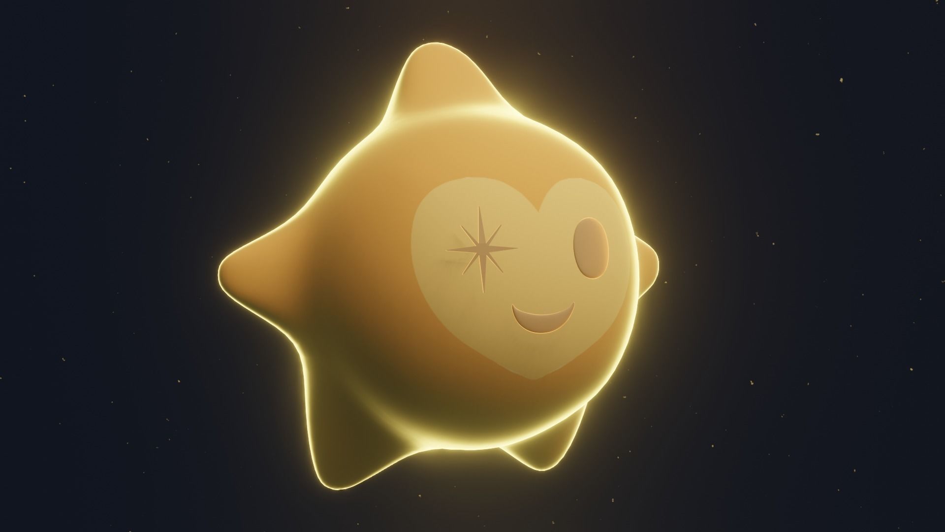 Wish Star Low-poly 3D model_2