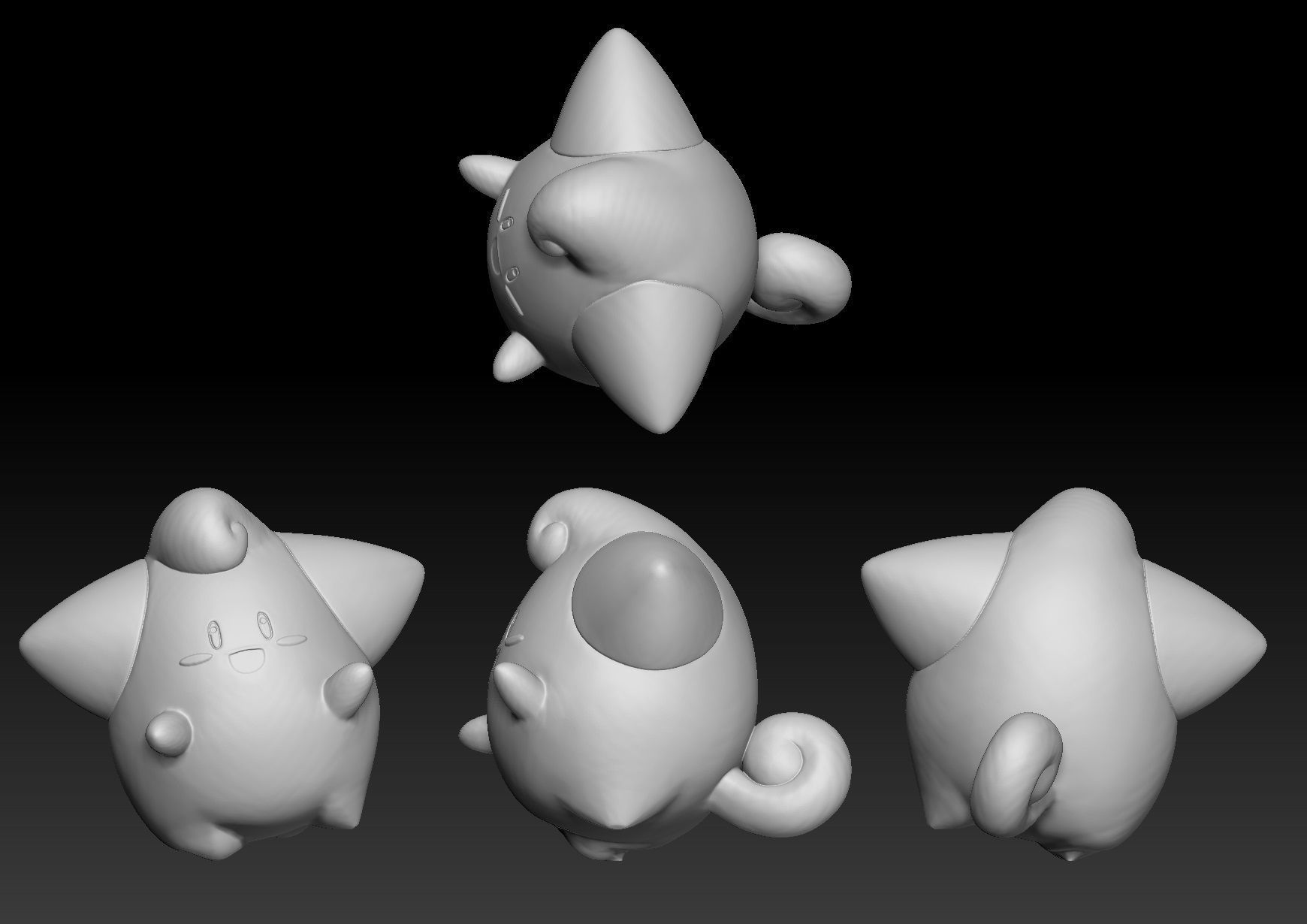 Pokemon Cleffa Clefairy Clefable 3D print model_1