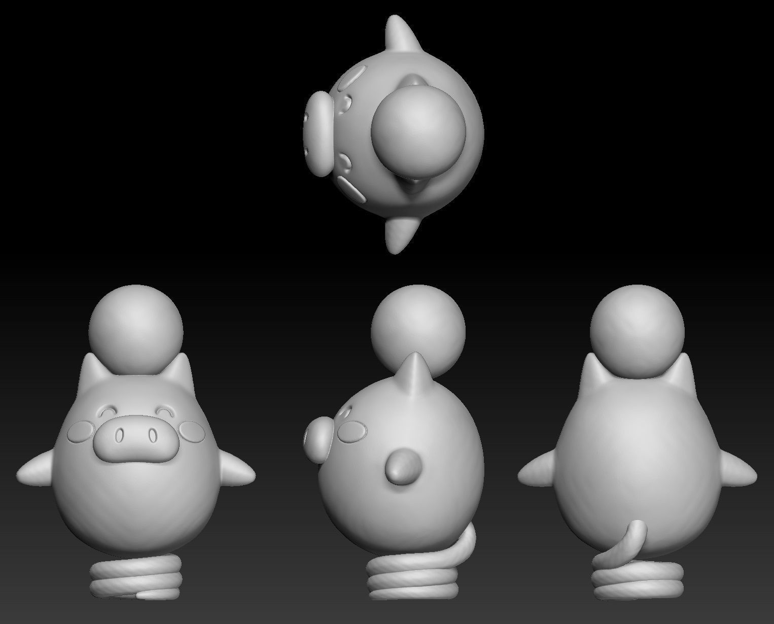 Pokemon Spoink Grumpig 3D print model_1