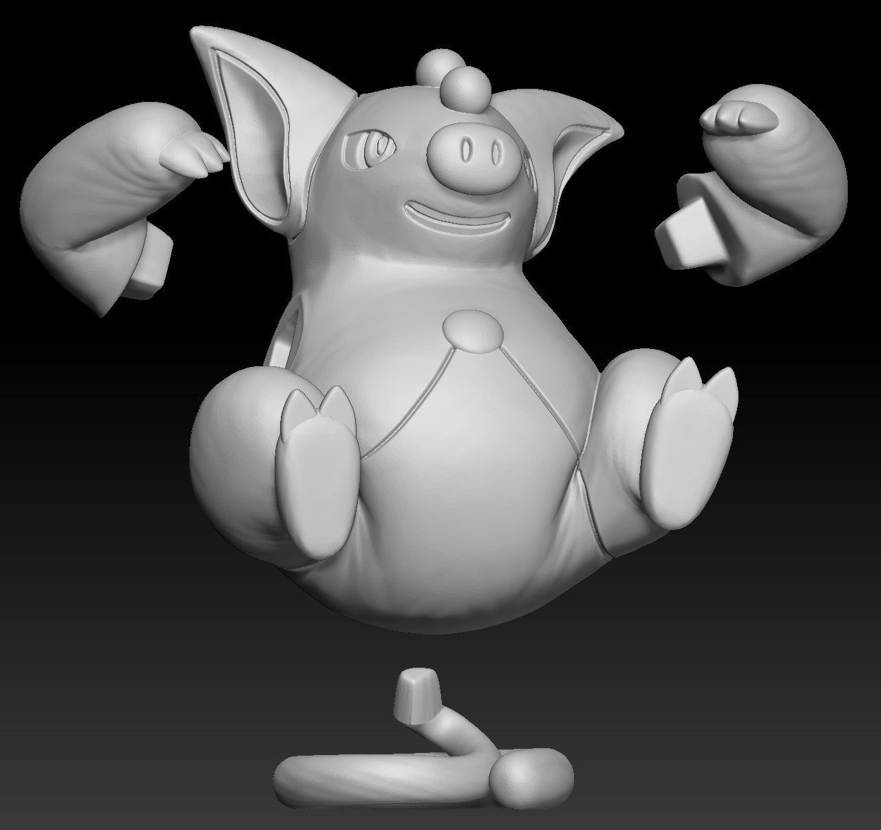 Pokemon Spoink Grumpig 3D print model_3