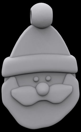 Santa ornament 5 3D print model_1