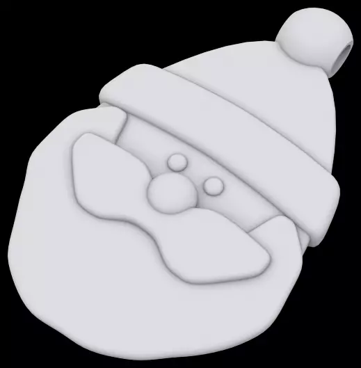 Santa ornament 5 3D print model_0