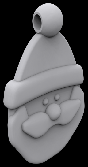 Santa ornament 5 3D print model_2