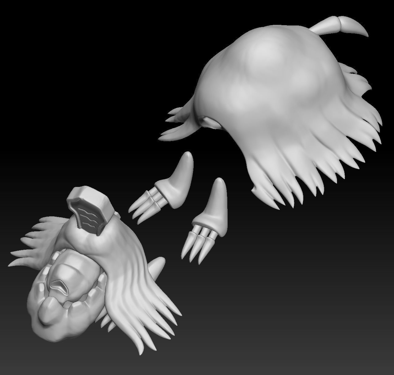 Pokemon Greavard Houndstone 3D print model_3