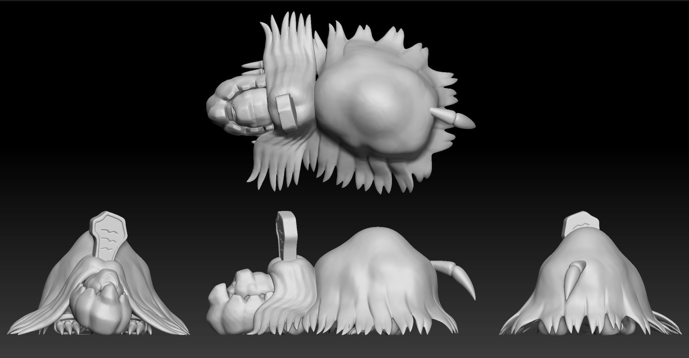 Pokemon Greavard Houndstone 3D print model_2