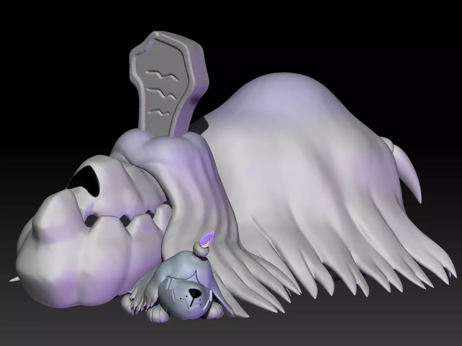 Pokemon Greavard Houndstone 3D print model_0
