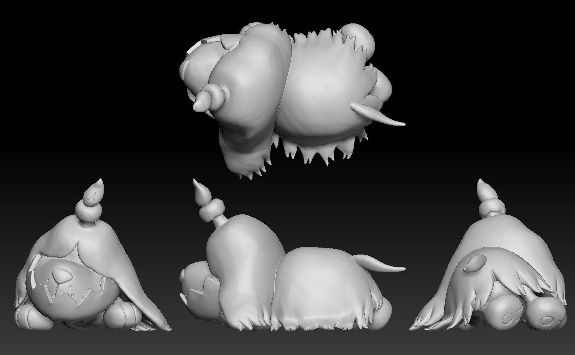 Pokemon Greavard Houndstone 3D print model_1