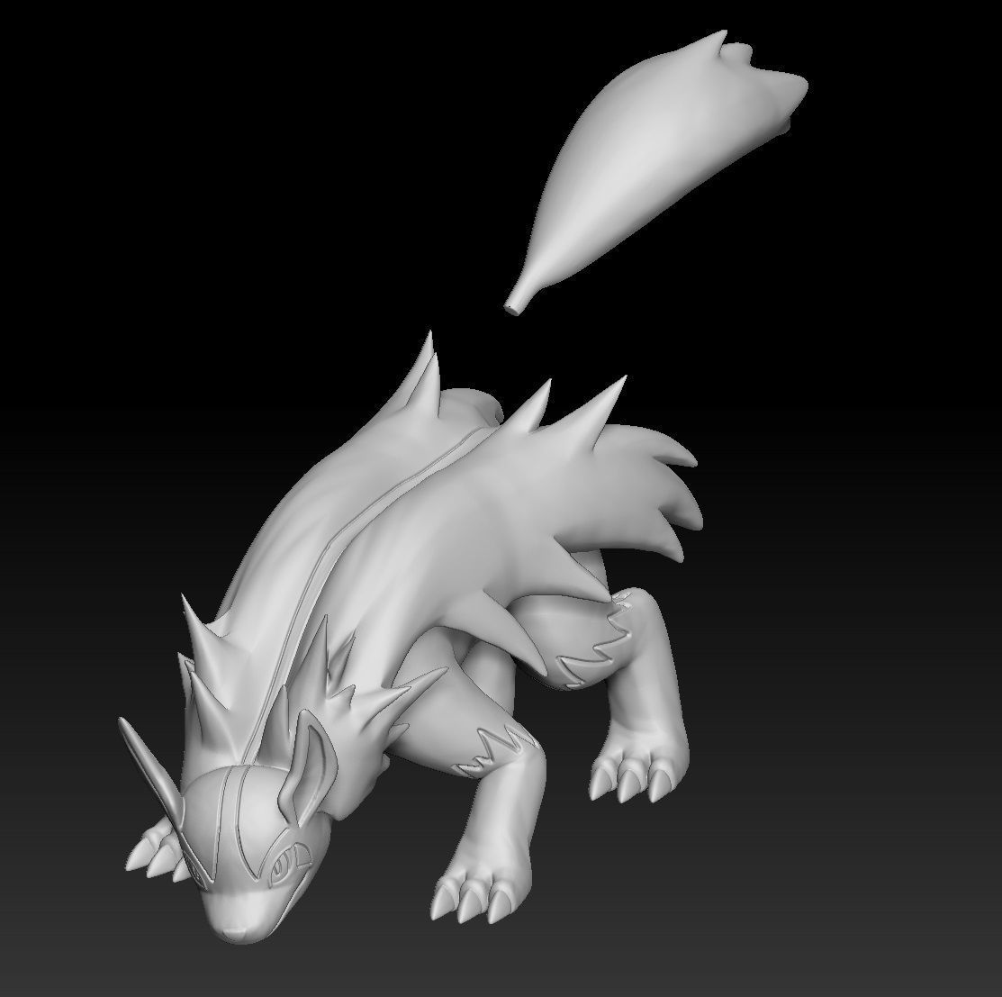 Pokemon Poochyena Mightyena 3D print model_3