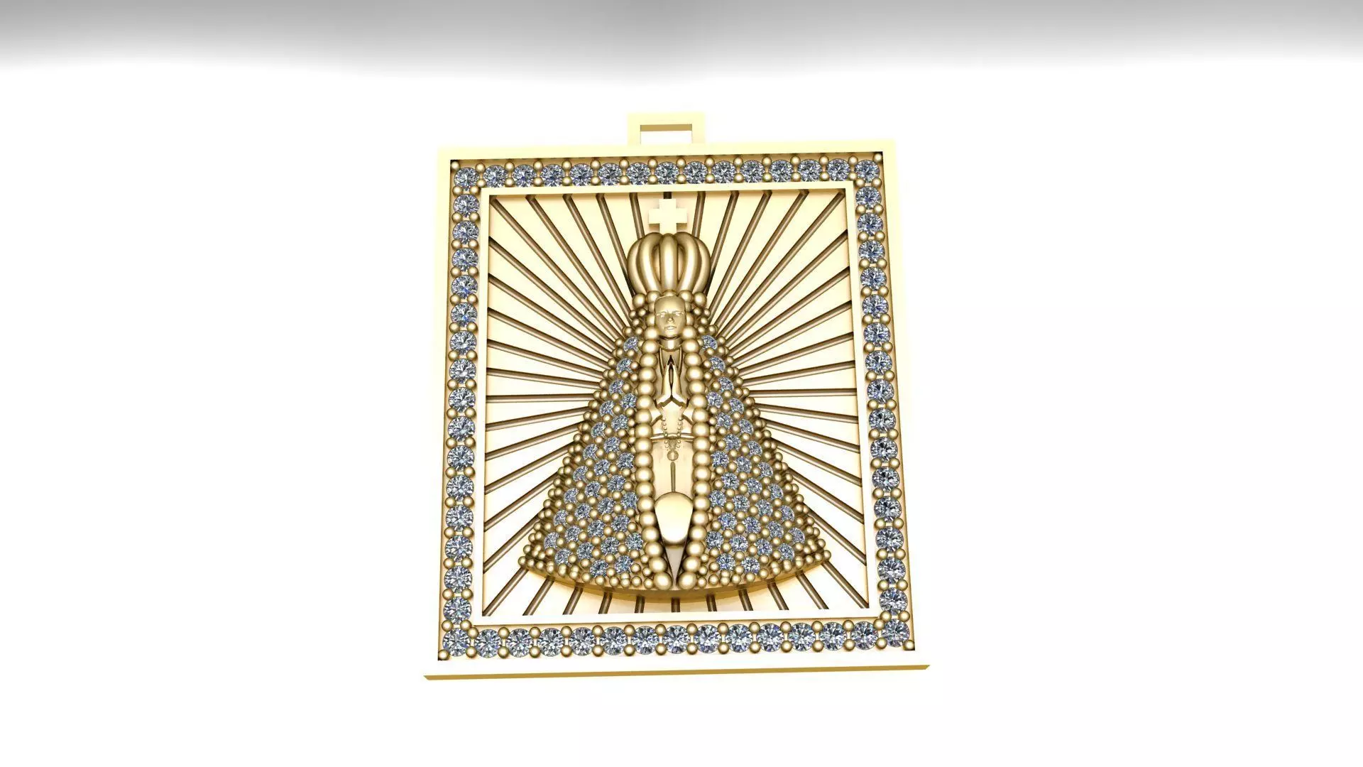 Our Lady of Aparecida Pendant 3D print model_0