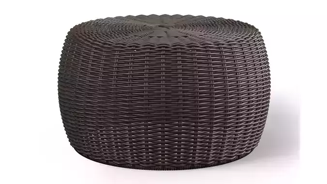 Name Resin Wicker Footstool Ottoman