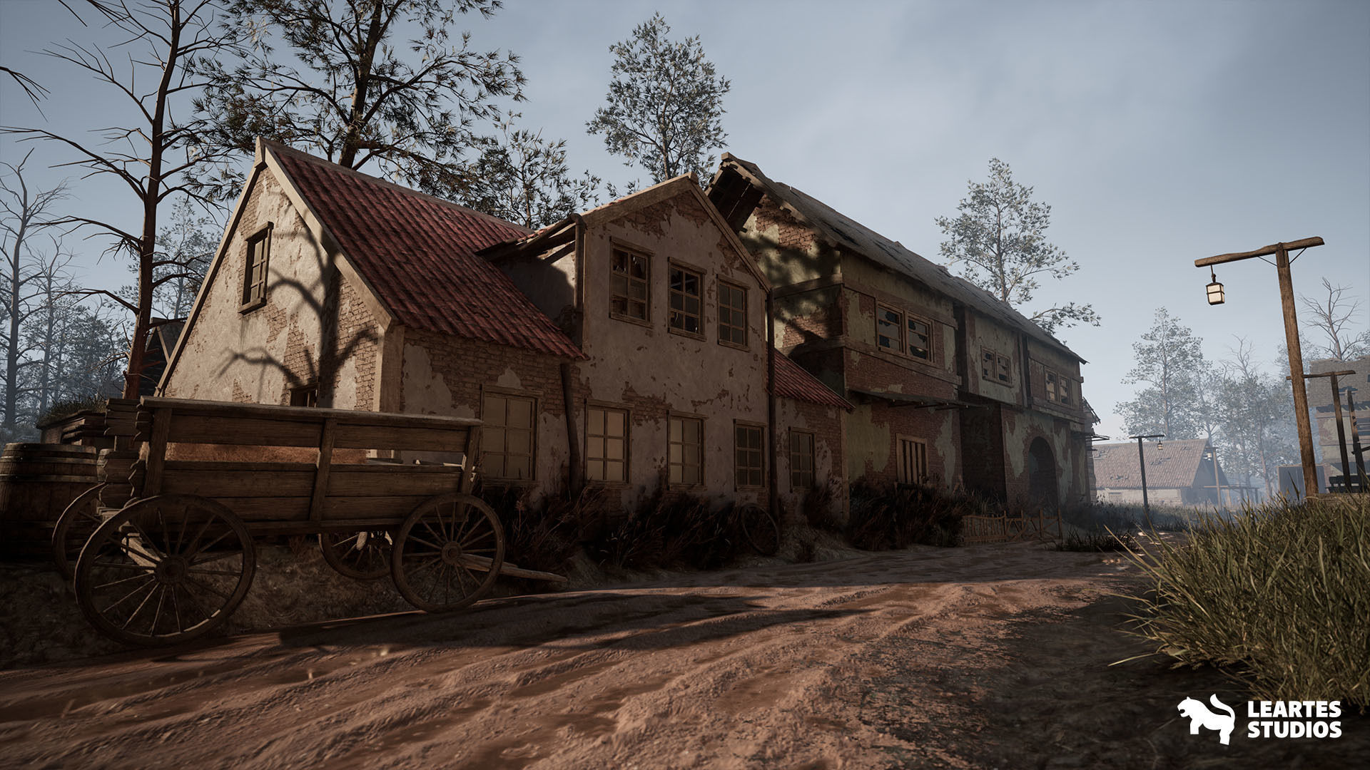 Abandoned Haunted Village Environment Low-poly 3D model_13