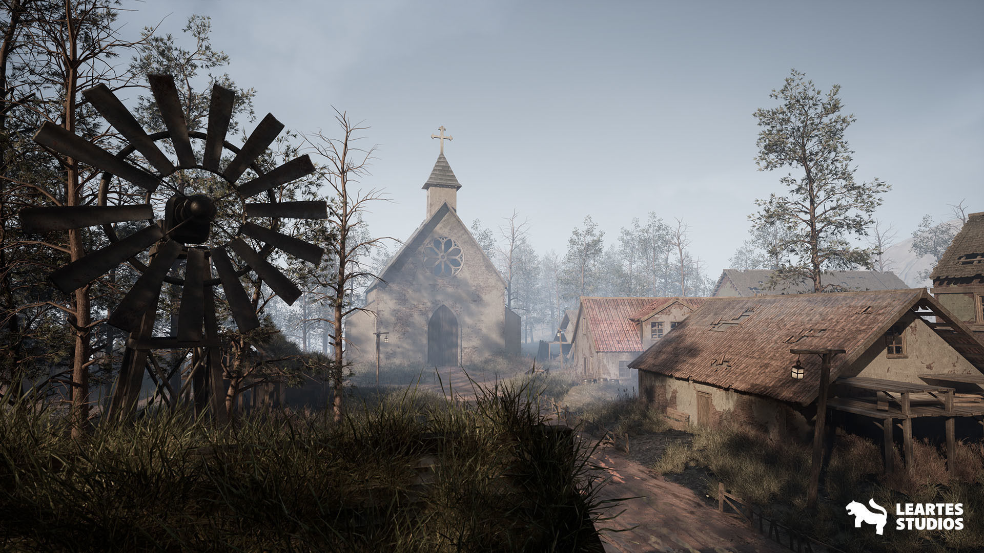 Abandoned Haunted Village Environment Low-poly 3D model_7