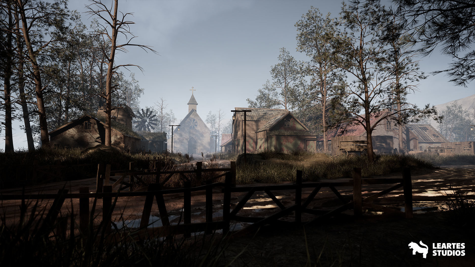 Abandoned Haunted Village Environment Low-poly 3D model_15